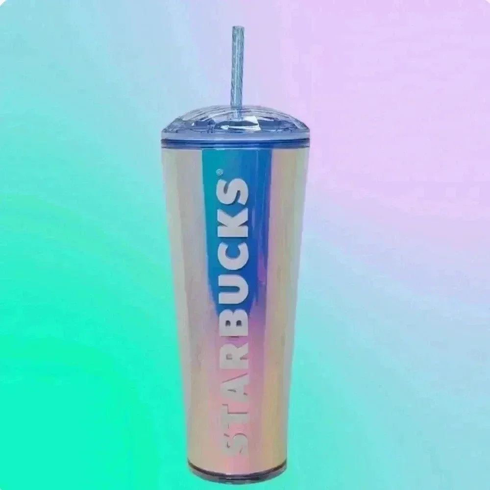 🆕 Starbucks 2023 Summer IRIDESCENT DICHROIC DOME 24 Oz Venti Cold Cup